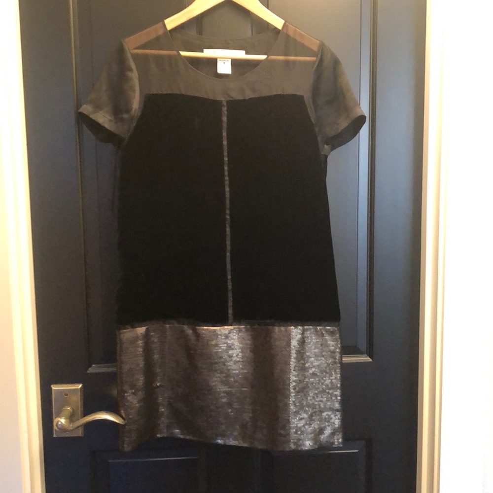 Diane von Furstenberg velvet/sequin/silk shift 6